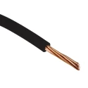 RS PRO H07V-R Series Black 1.5 mm² Hook Up Wire, 16 AWG, 7/0.53 mm strand, 100 m length, Polyvinyl Chloride Jacket 836-0852