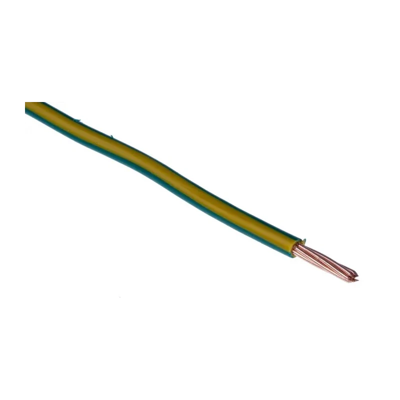 RS PRO H07V-R Series Yellow Green 6 mm² Hook Up Wire 10 AWG 7/1.03 mm Strands 100 m Polyvinyl 836-0919