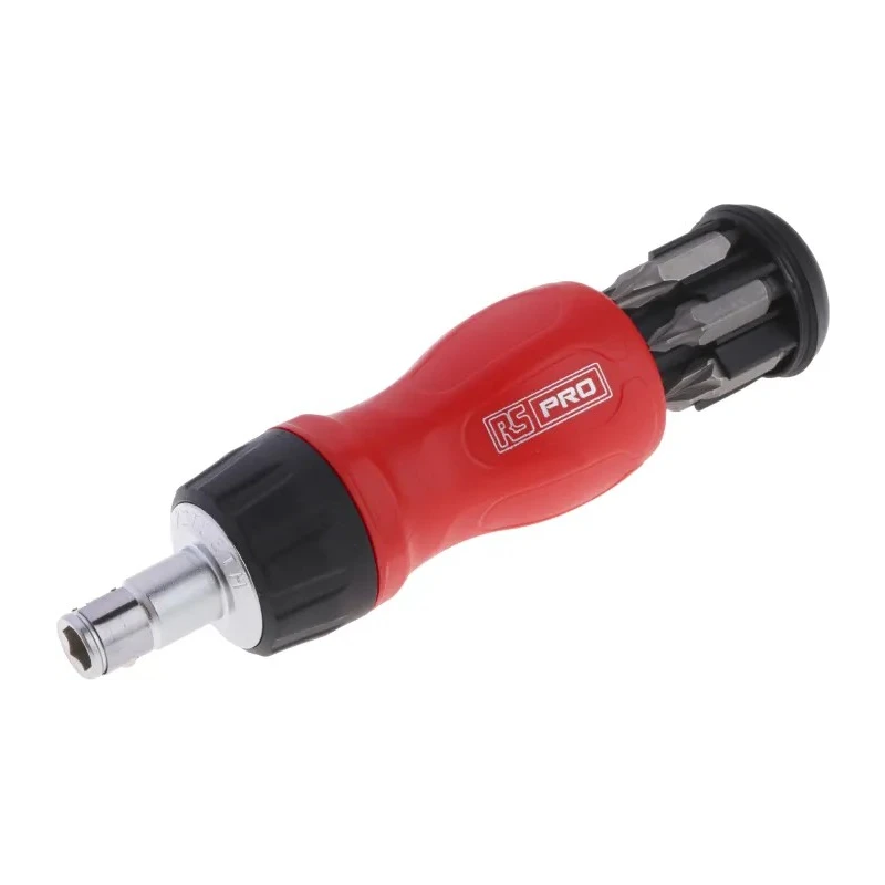 RS PRO Ratchet Phillips Pozidriv Slotted Torx Screwdriver Bit Set 7 Pieces 105mm Drive Size 1/4 in Ratchet 182-9805