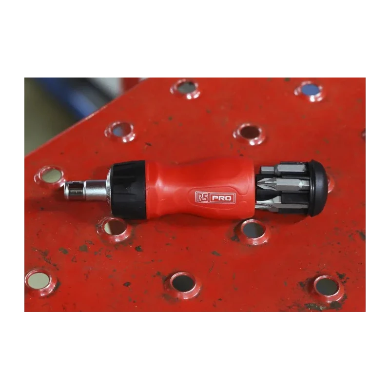 RS PRO Ratchet Phillips Pozidriv Slotted Torx Screwdriver Bit Set 7 Pieces 105mm Drive Size 1/4 in Ratchet 182-9805
