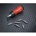 RS PRO Ratchet Phillips Pozidriv Slotted Torx Screwdriver Bit Set 7 Pieces 105mm Drive Size 1/4 in Ratchet 182-9805