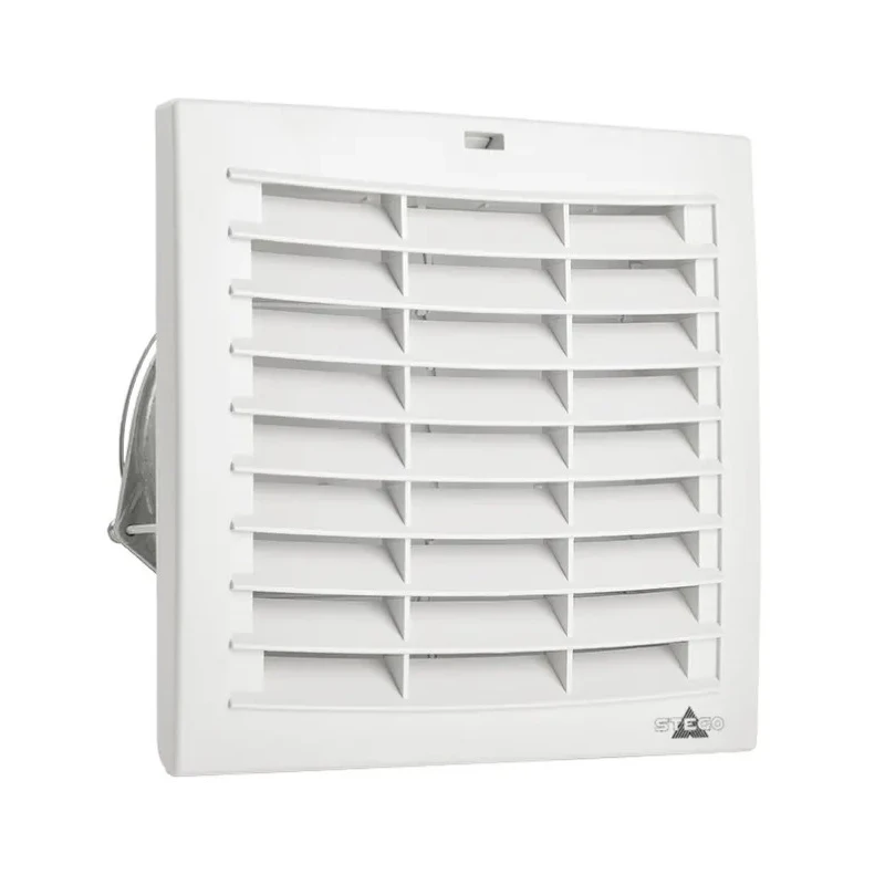 STEGO Filter Fan FPI/FPO 018 Series, 24V DC, 12W Power, 156 m³/h Filtered Airflow, 178 m³/h Unimpeded Airflow, , 176 mm IP54
