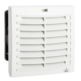 STEGO FPI/FPO 018 Series Filter Fan, 24V DC, 4.1W Power, 56 m³/h Filtered Airflow, 66 m³/h Unimpeded Airflow, , 124 mm IP54