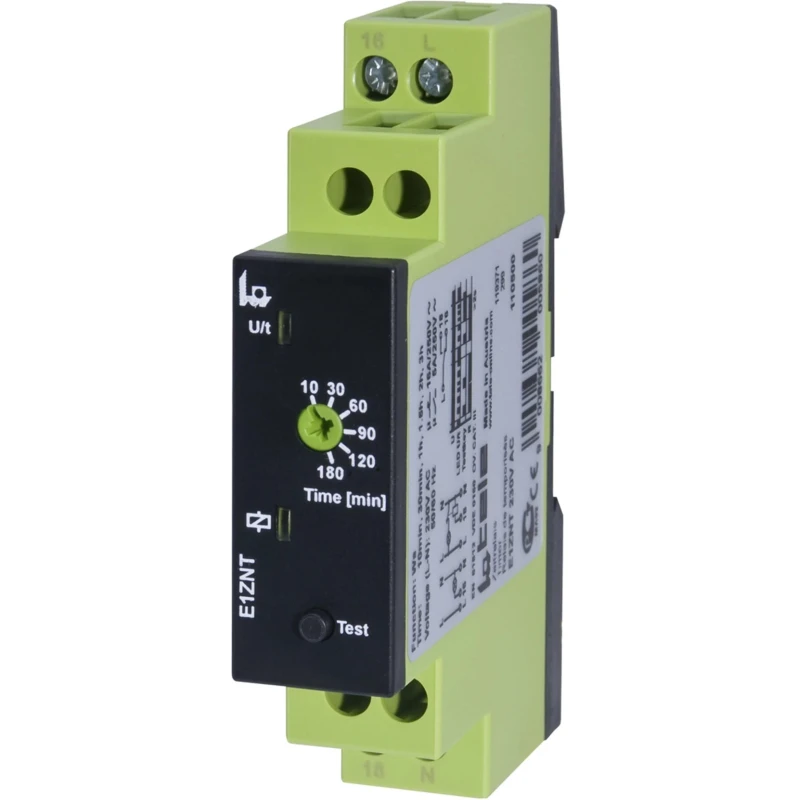 Tele ENYA Series DIN Rail Timer Light Switch Timer Relay 1-Contact 230V AC 1-Function 1 CO Switch Configuration E1ZNT 230VAC