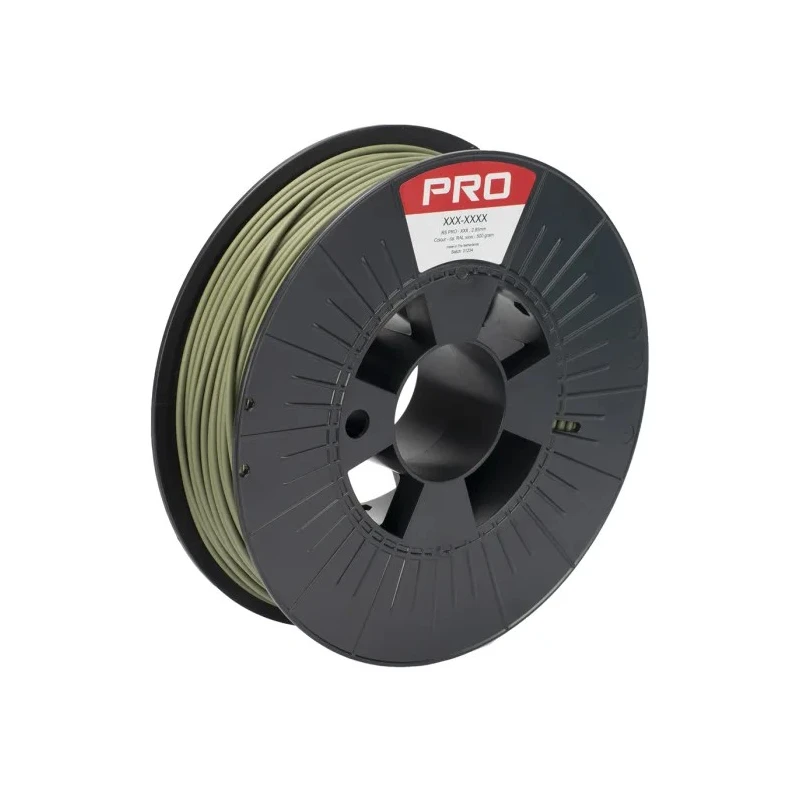 RS PRO 2.85 mm Green, Grey PLA Matt 3D Printer Filament, 500 g 183-0250