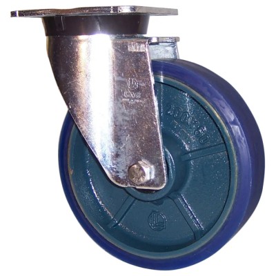 LAG Swivel Castor Wheel 125 mm Diameter Polyurethane Tyre 400 kg Load Capacity 164 mm Overall Height 40 mm Width Ball 37409