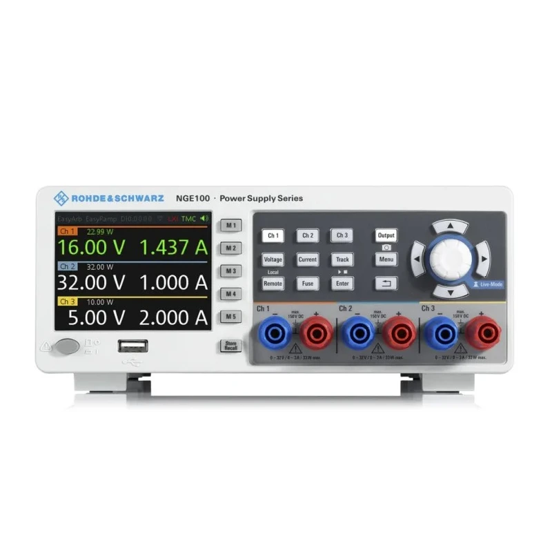 Rohde & Schwarz Digital Bench Power Supply, 3-Output 0 V to 32V, 100 W, 3 A Max NGE103B