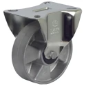 LAG Fixed Castor Wheel Aluminium, 85 mm Diameter, 150 kg Load Capacity, Ball Bearing, Die Cast Aluminium Hub 39158