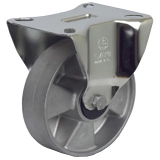 LAG Fixed Castor Wheel Aluminium, 85 mm Diameter, 150 kg Load Capacity, Ball Bearing, Die Cast Aluminium Hub 39158