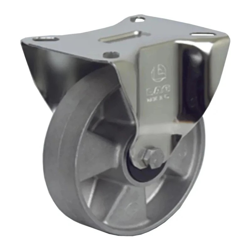 LAG Fixed Castor 370 kg Load Capacity 140 mm Aluminium Wheel Stainless Steel Frame 39174