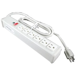 Wiremold 6 Socket 1.8 m Extension Lead Kit 120V Surge Protected Switchable R610 Series 836-1586