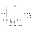 Ledtech Green LED Backlight Panel 48.7mm x 23.3mm, 8 Pins LTR24S3804YG