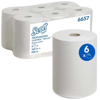 SCOTT Roll Hand Towels 198mm Width 1650000mm Length 1 Ply 990 Sheets 6657