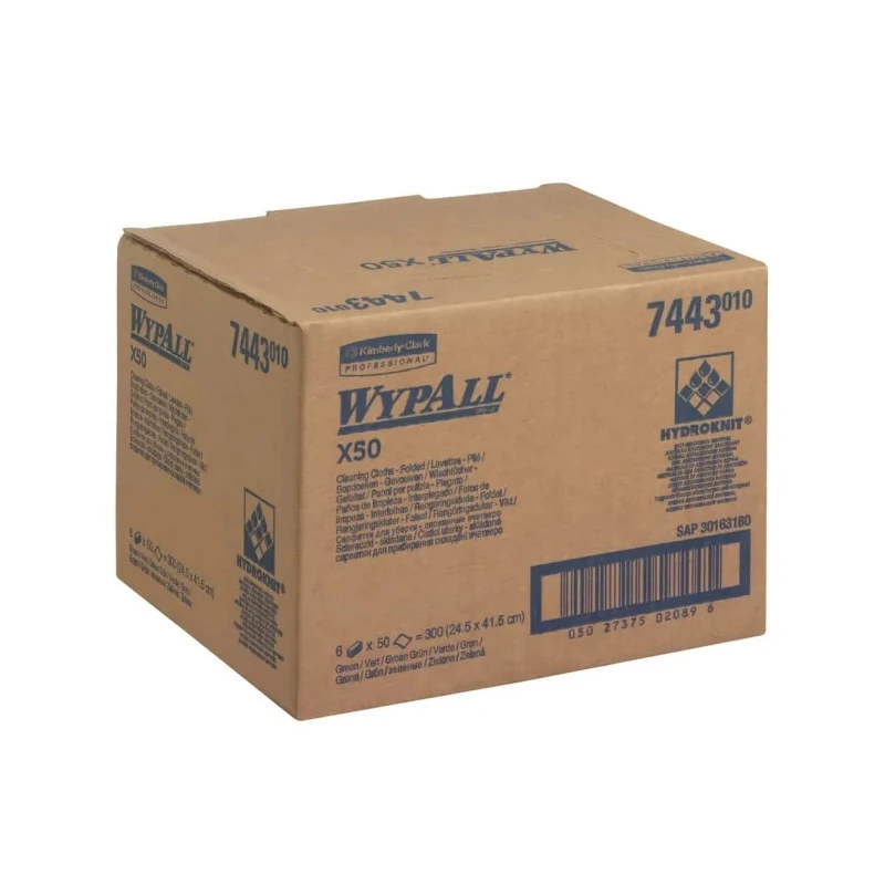 WYPALL WypAll Yellow Cloths for General Cleaning, Dry Use, Pack of 50 Per Pack, 416 x 245 mm, Repeat Use 7443