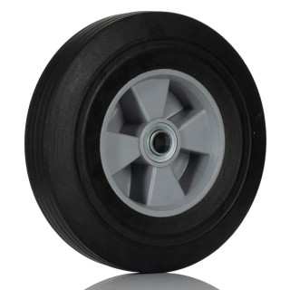 RS PRO Black Rubber Trolley Wheel Load Capacity 600kg Bore Diameter 20mm Wheel Diameter 255mm 183-0090
