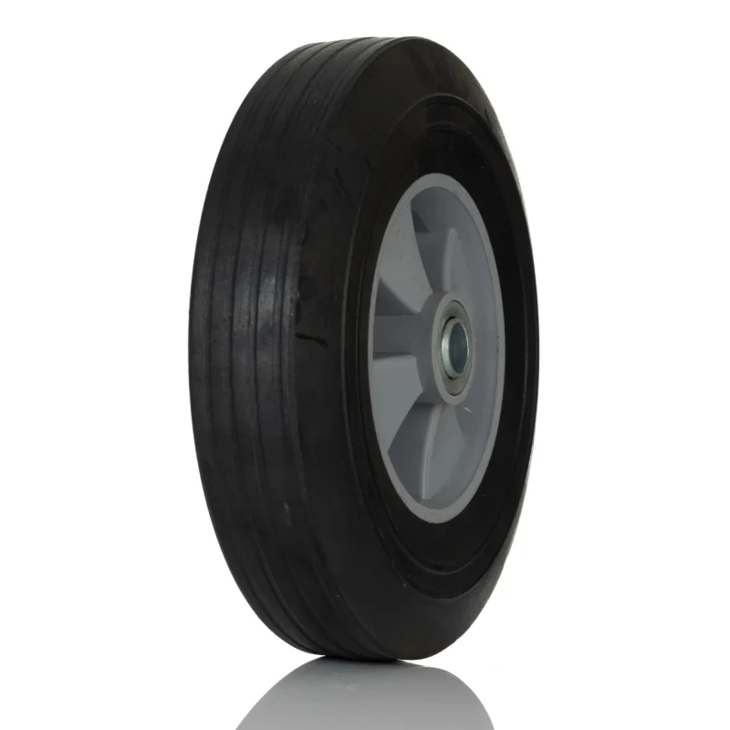 RS PRO Black Rubber Trolley Wheel Load Capacity 600kg Bore Diameter 20mm Wheel Diameter 255mm 183-0090