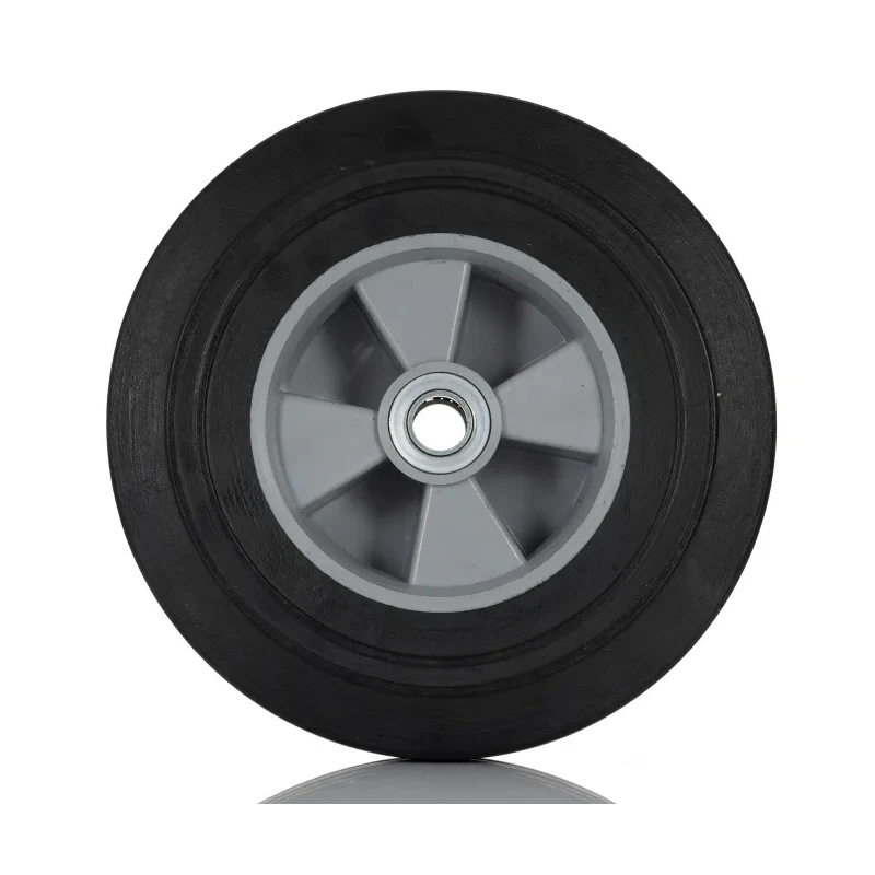 RS PRO Black Rubber Trolley Wheel Load Capacity 600kg Bore Diameter 20mm Wheel Diameter 255mm 183-0090