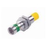 Turck Threaded Barrel Inductive Proximity Sensor, M12 x 1 Thread Size, Chrome Plated Brass Housing, 30 NI10U-M12-AN6X-H1141