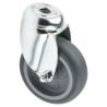 Tente Swivel Castor with 150 kg Load Capacity, 75 mm Thermoplastic Rubber Wheel, Pressed Steel Frame, Model 2470YGO075P30-11
