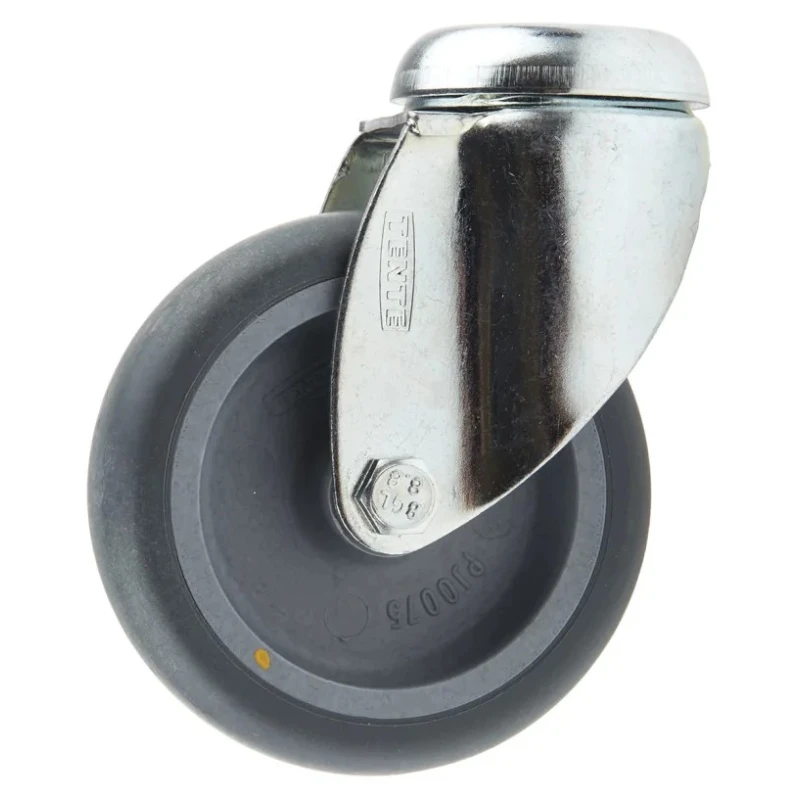 Tente Swivel Castor with 150 kg Load Capacity, 75 mm Thermoplastic Rubber Wheel, Pressed Steel Frame, Model 2470YGO075P30-11