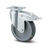 Tente Swivel Castor with 150 kg Load Capacity, 75 mm Thermoplastic Rubber Wheel, Pressed Steel Frame, Model 2477YGO075P40
