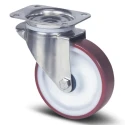 Tente Swivel Castor Stainless Steel Frame, 160 mm Polyurethane Wheel, 350 kg Load Capacity 8470UAD160P63