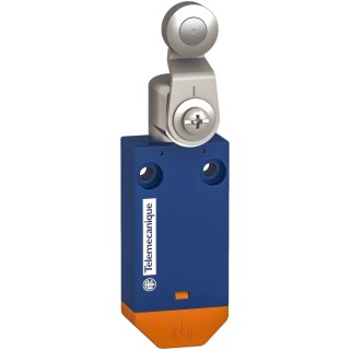 Telemecanique Sensors XCMW Series Roller Lever Limit Switch 1 NO/1 NC 240V AC 6A IP65 Plastic Housing 