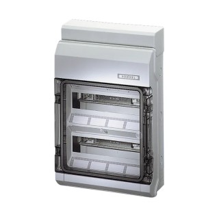 HENSEL Lockable KV Distribution Board Polystyrene 24 Way, Grey, IP65, 400V AC KV9224M