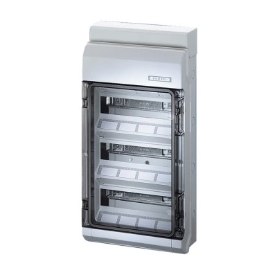 HENSEL Lockable KV Distribution Board Polystyrene Grey 36 Way 400V IP65 KV9336M