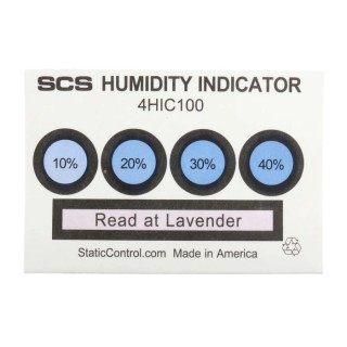 SCS Black, Blue Blotting Paper Impregnated with Cobaltous Chloride ESD Label Humidity Indicator Text 76.2 mm x 50.8mm 4HIC100