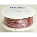 Alpha Wire Ecogen Ecowire Plus Series Red 0.13 mm² Hook Up Wire, 26 AWG, 7/0.16 mm Strands, 305 m Length, MPPE 6821 RD001