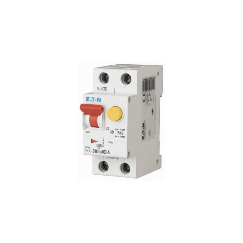 Eaton Residual Current Circuit Breaker with Overload Protection, 10A Current Rating, 1 Pole, 30 mA 236946 PXK-B10/1N/003-A