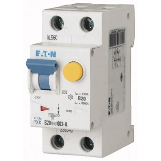 Legrand Residual Current Circuit Breaker with Overcurrent Protection 20A 1-Pole 30mA Trip 236965 PXK-C20/1N/003-A