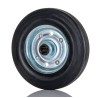 Tente Black Rubber Trolley Wheel 200mm Diameter 50mm Width 20mm Bore Roller Bearing 410kg Load Capacity DVR200X50-20
