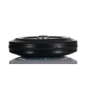 Tente Black Rubber Trolley Wheel 200mm Diameter 50mm Width 20mm Bore Roller Bearing 410kg Load Capacity DVR200X50-20