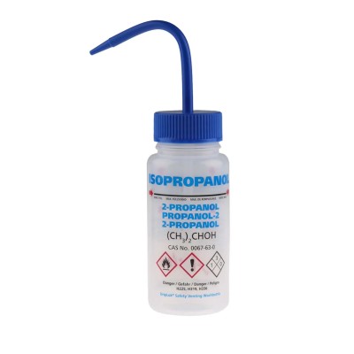 RS PRO 250ml Polyethylene Wide Neck Wash Bottle Blue Cap LDPE Laboratory Dispensing Container 838-6377