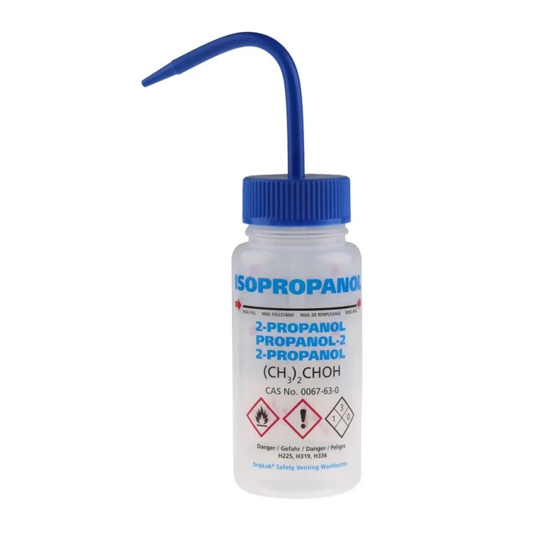 RS PRO 250ml Polyethylene Wide Neck Wash Bottle Blue Cap LDPE Laboratory Dispensing Container 838-6377