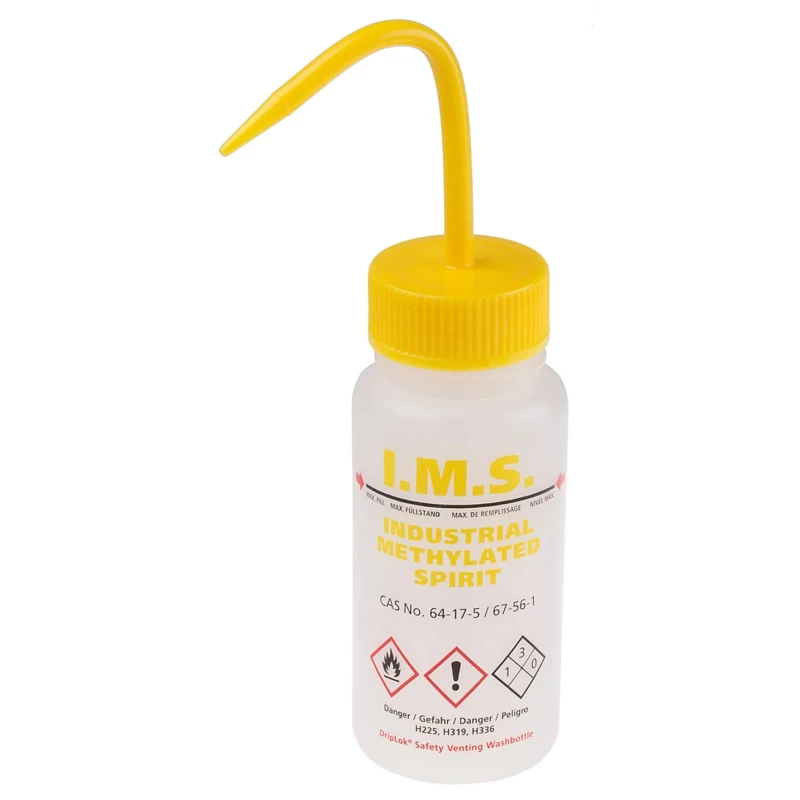 RS PRO 250ml Polyethylene Wide Neck Wash Bottle 838-6374