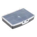 RS PRO 7 Cell Black Polypropylene Compartment Box 30 mm x 122 mm x 175 mm 838-6535