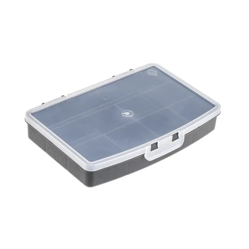 RS PRO 7 Cell Black Polypropylene Compartment Box 30 mm x 122 mm x 175 mm 838-6535