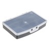 RS PRO 7 Cell Black Polypropylene Compartment Box 30 mm x 122 mm x 175 mm 838-6535