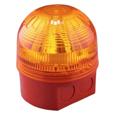 Klaxon Sonos Series Red Deep Base Sounder-Beacon Combination, IP65, 60V, 106 dB @ 1m, Electronic PSC-0049