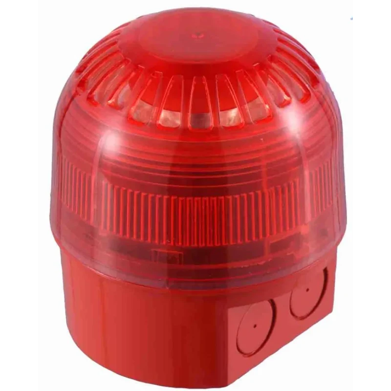 Klaxon Sonos Series Red Deep Base Sounder-Beacon Combination 60V 106 dB IP65 Electronic PSC-0042