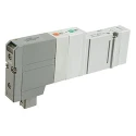 SMC Pneumatic Solenoid Valve One-Touch Fitting Base Mount 5 Ports 24V DC Die Cast Aluminium SV2000
