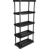 RS Pro Black 5 Shelf Polypropylene Scaffold Shelving Unit 1.76 m x 790 mm x 390 mm, Load Capacity 40 kg 838-6563