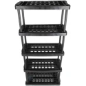 RS Pro Black 5 Shelf Polypropylene Scaffold Shelving Unit 1.76 m x 790 mm x 390 mm, Load Capacity 40 kg 838-6563