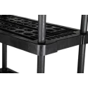 RS Pro Black 5 Shelf Polypropylene Scaffold Shelving Unit 1.76 m x 790 mm x 390 mm, Load Capacity 40 kg 838-6563