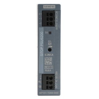 Siemens SITOP PSU6200 Switched Mode DIN Rail Power Supply AC/DC Input 85-240 V, Output 24V DC 1.3A 31.2W 
