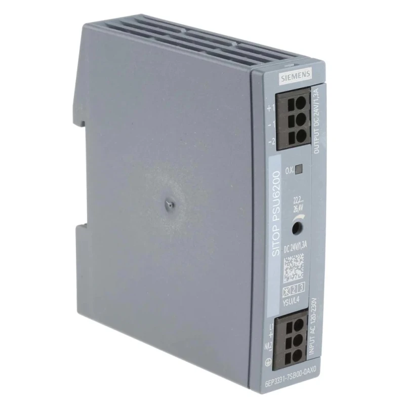 Siemens SITOP PSU6200 Switched Mode DIN Rail Power Supply AC/DC Input 85-240 V, Output 24V DC 1.3A 31.2W 