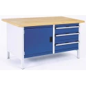 Bott Heavy-Duty Steel Workbench Storage Bench 1.5m Length 750mm Width 840mm Adjustable Height 800kg Max Load 41002025.11v